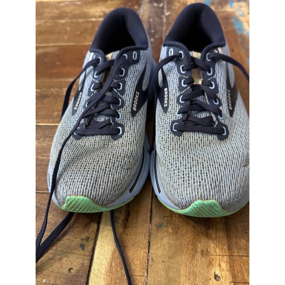 Brooks Ghost 15 Women Running Shoes Blue Grey Mint Size 8.5 Medium 1203821B412
